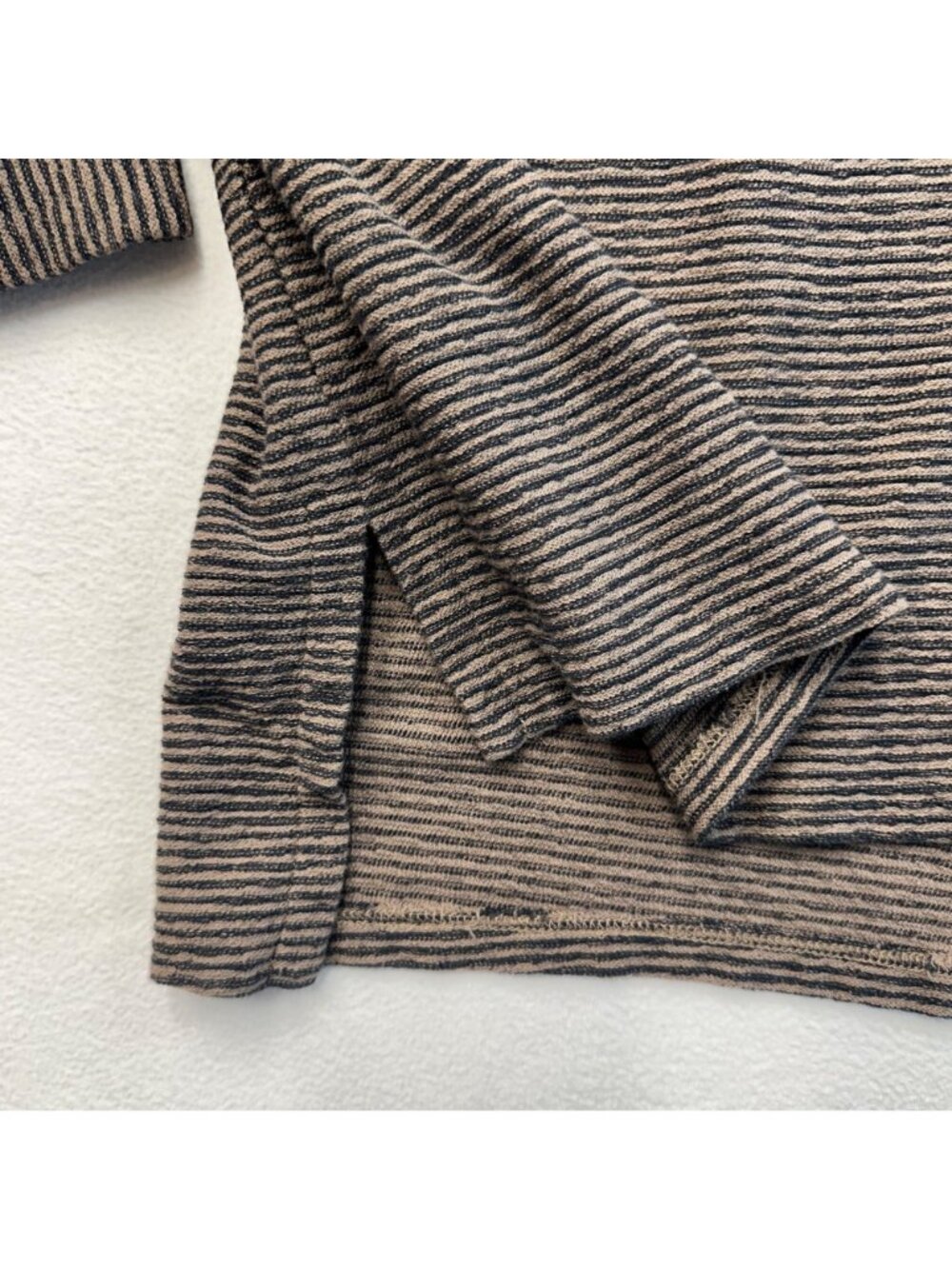 Habitat Cotton Boxy Top Womens Size XL 3/4 Sleeve Neutral Lagenlook Casual - Picture 5 of 12